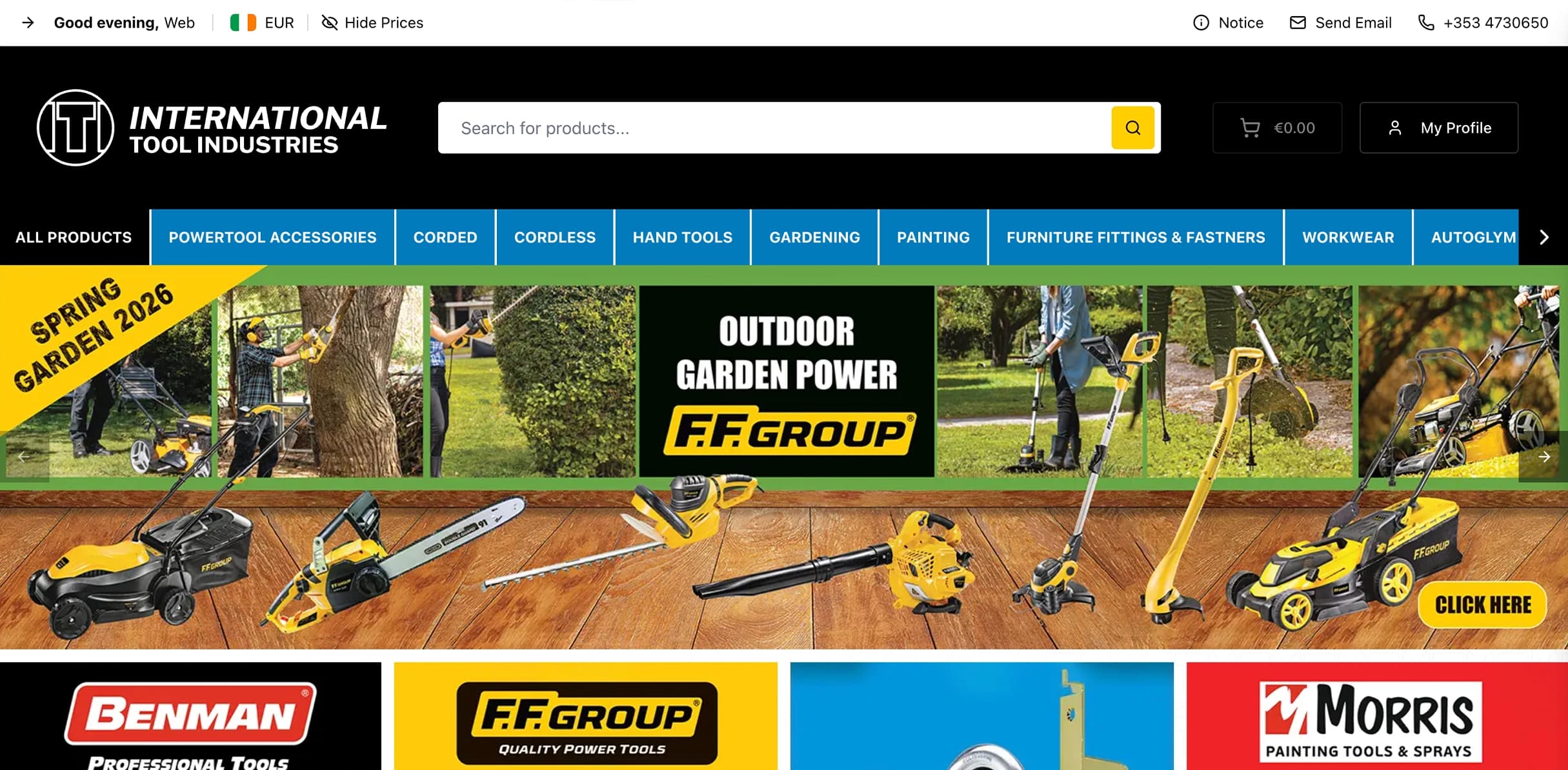 International Tool Industries e-commerce platform