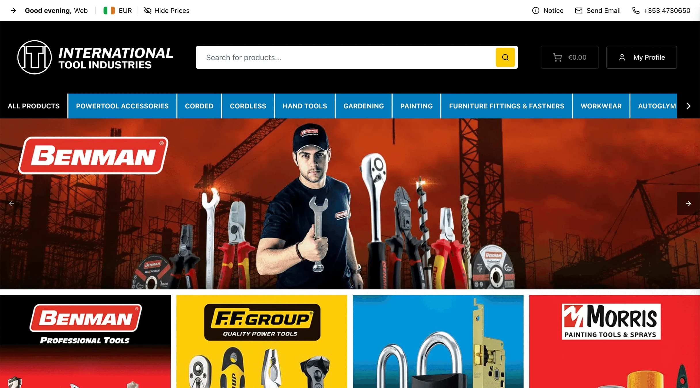 International Tool Industries full website preview