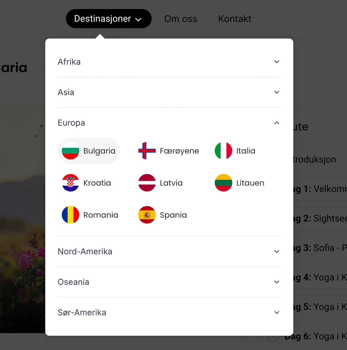 Taksverden destination explorer