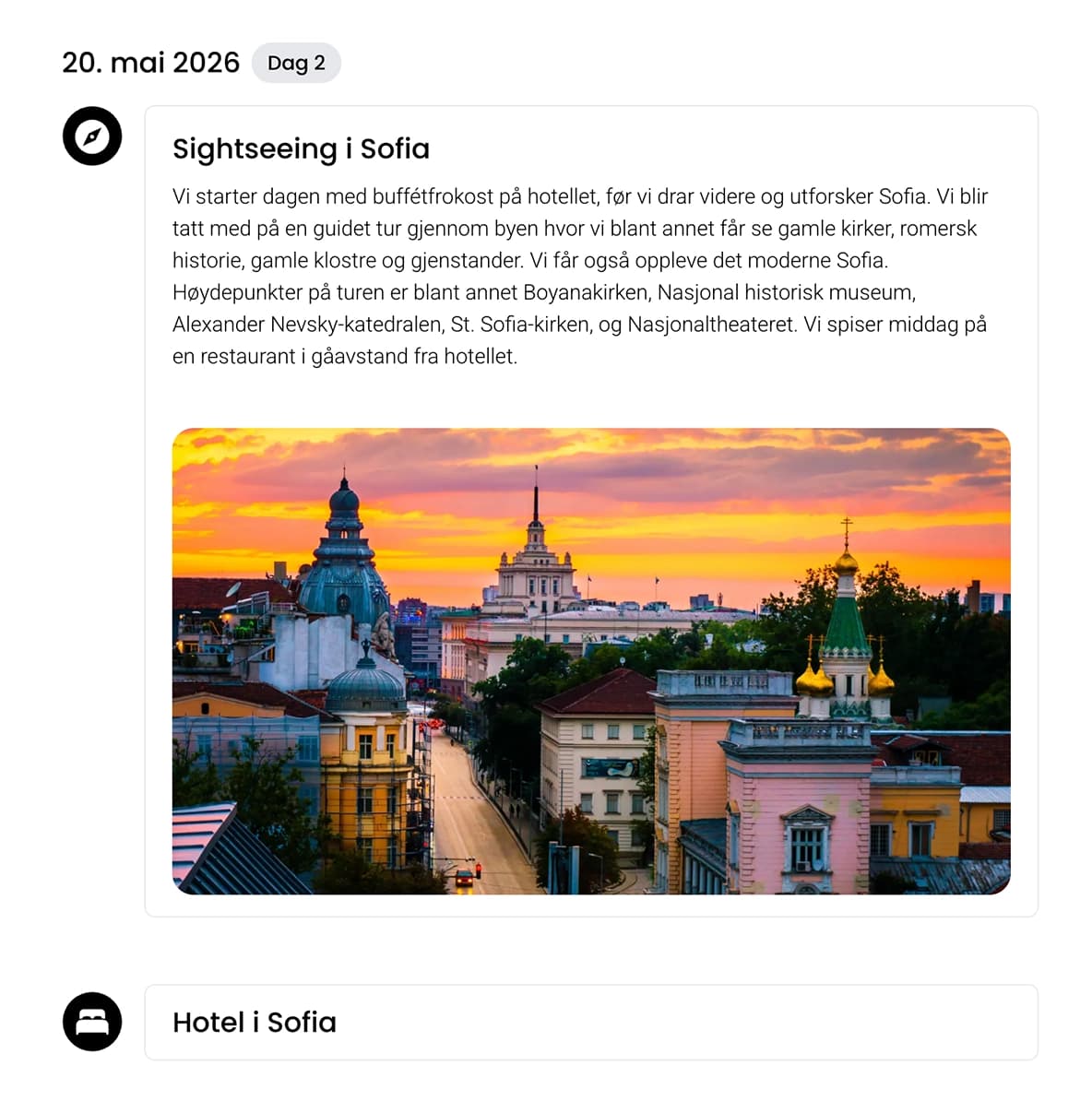 Taksverden tour itinerary