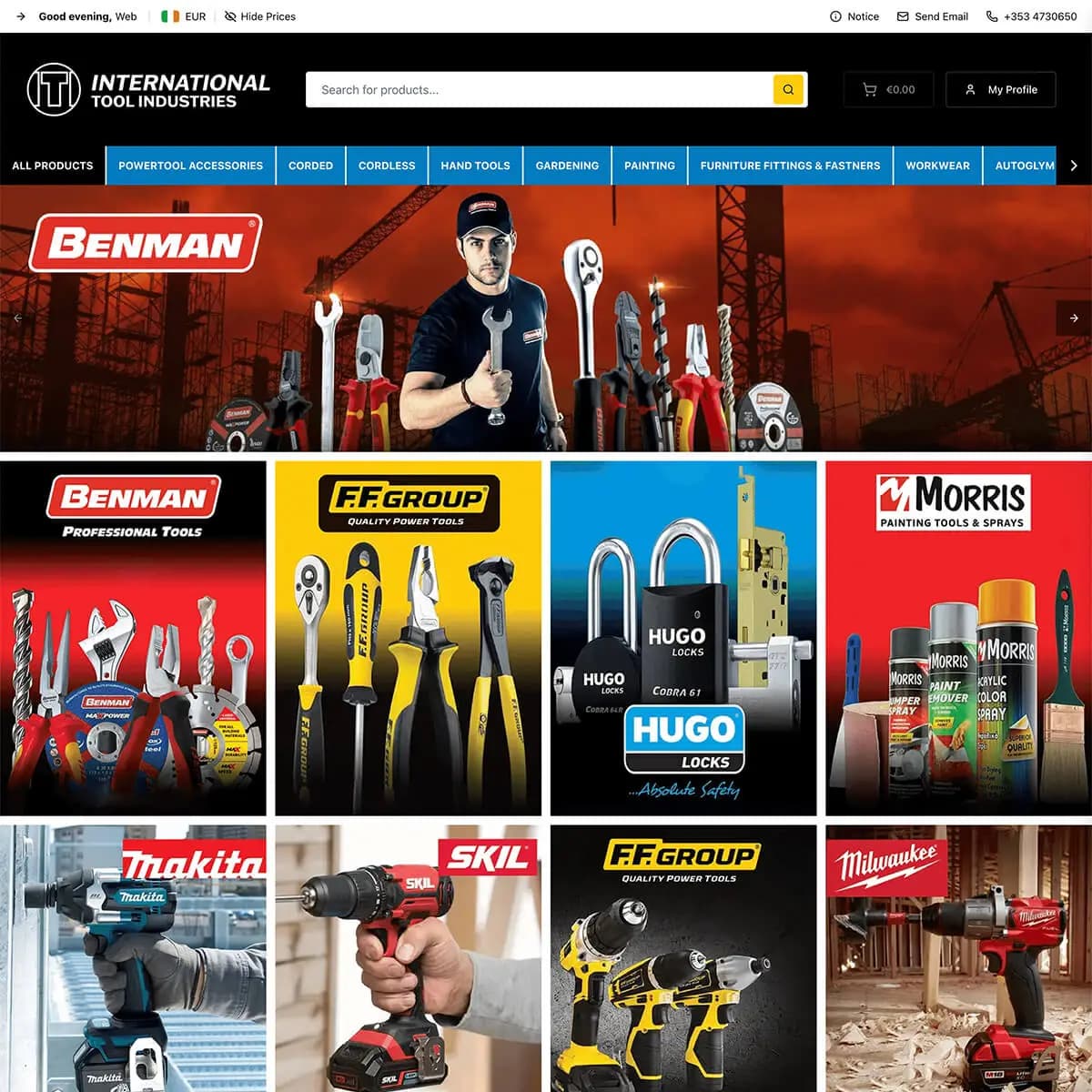 International Tool Industries full website preview